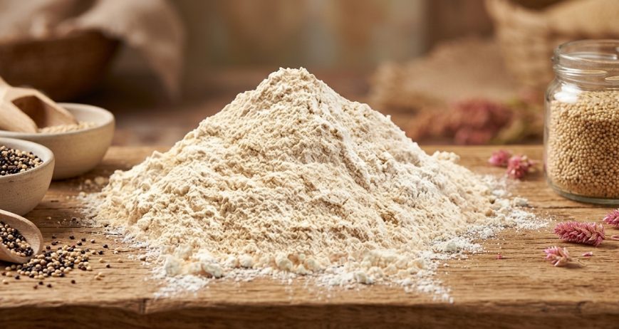 Amaranth flour contains all nine essential amino acids and is also an excellent source of calcium, iron,magnesium and phosphorous.
