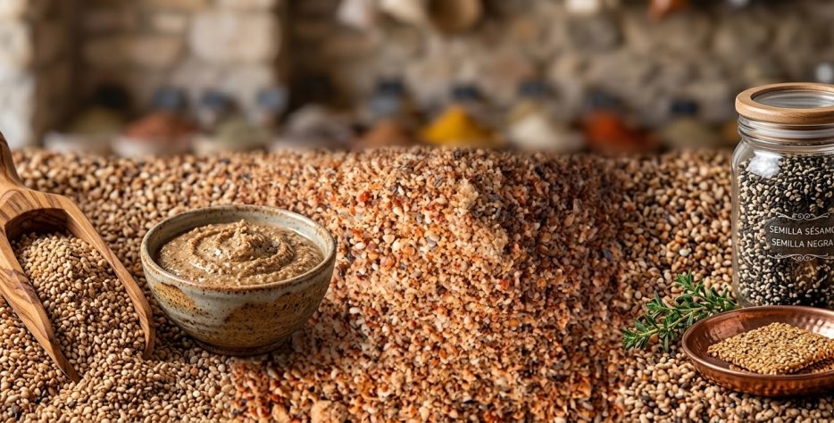 Sesame flour is rich in vitamins and minerals, with low fat content. It contains a high content of vegetable proteins, unsaturated fatty acids and a high amount of zinc, which makes it very useful for children and people with bone-muscular system problems.